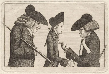 Henry Home, Lord Kames; Hugo Arnot; James Burnett, Lord Monboddo von John Kay