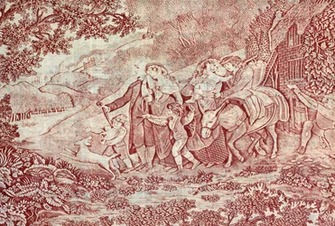 Der Tanz und Die Abreise Illustrationen aus Das verlassene Dorf