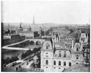 Panorama von Paris, Frankreich, Ende des 19. Jahrhunderts