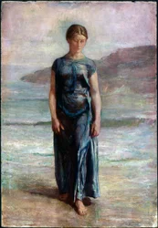 Badende Frau