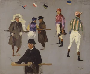 Jockeys und Besitzer in Epsom