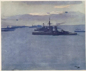 Der Firth of Forth, Wind, 1917, aus British Artists at the Front, Fortsetzung der Western Front, 1918