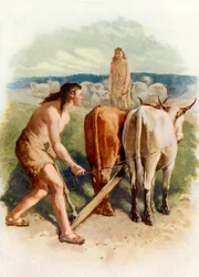 Kain und Abel bei der Arbeit