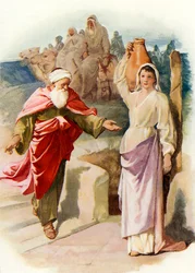 Rebekka und Eliezer am Brunnen