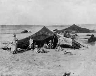 Lager in der Sahara, Afrika