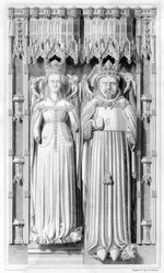 Abbild von Heinrich IV. und seiner Königin Johanna von Navarra in der Kathedrale von Canterbury