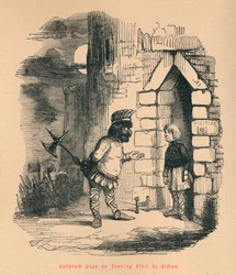 Guthrum besucht Alfred am Abend, ca. 1860