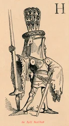 In voller Feder, um 1860