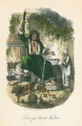 Szene aus Eine Weihnachtsgeschichte von Charles Dickens, 1843