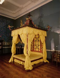 Himmelbett im chinesischen Stil, 1750er Jahre