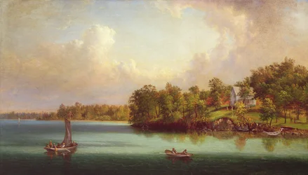 Sommertag am See, um 1880
