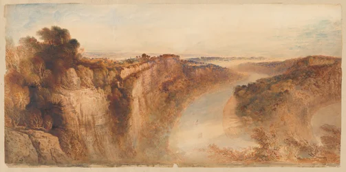 Blick auf den Fluss Wye, in Richtung Chepstow