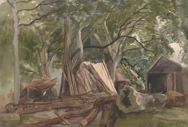 Lichtung mit einem Sägewerk, 1847