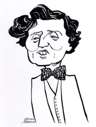 Alban Berg - Karikatur des österreichischen Komponisten