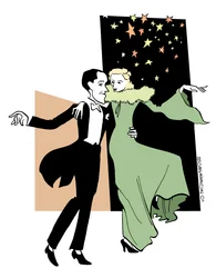 Fred Astaire und Ginger Rogers tanzen