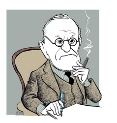 Sigmund Freud - Karikatur