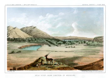 Milk River, in der Nähe der Mündung des Missouri, 1856