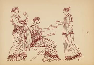 Antikes griechisches Frauenkostüm