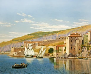 Blick auf Villefranche-sur-Mer, Frankreich