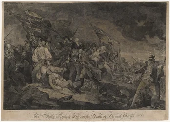 Die Schlacht am Bunker Hill oder Der Tod von General Warren, ca. 1798-1817 (Gravur)