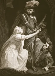 Die Ergreifung von Mortimer, graviert von J. Fittler, Illustration aus David Humes 