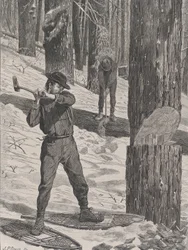 Holzfällerei im Winter, Every Saturday, Vol. II, Neue Serie, 28. Januar 1871