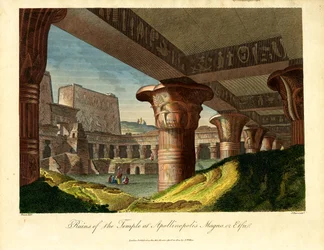 Ruinen des Tempels in Apollinopolis Magna oder Edfu