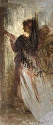 Eine Dame mit einer Gitarre