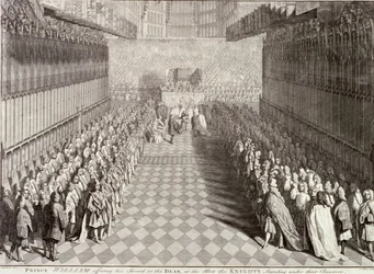 Krönung von Wilhelm III. in der Westminster Abbey, London, 1689