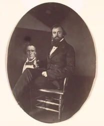John R. Johnston mit Gemälde