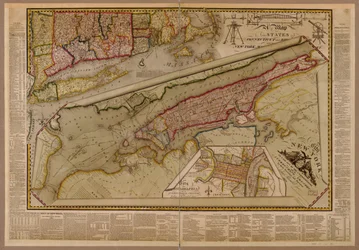 Die Stadt New York, wie sie von den Kommissaren angelegt wurde, mit dem umliegenden Land