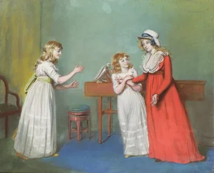 Mrs. Henderson, Mrs. Kendall und Mrs. Thompson, Töchter von Thomas Rowsby, Crome Hall, Malton, Yorkshire
