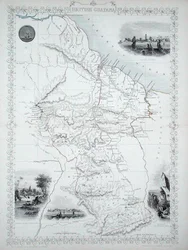 Britisch-Guayana, aus einer Serie von Weltkarten veröffentlicht von John Tallis & Co., New York & London