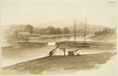 Prince Street Bridge und der Ropewalk, gesehen vom Mud Dock