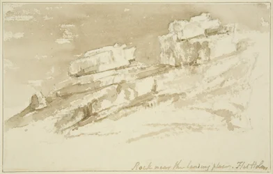 Felsen nahe der Landestelle, Flat Holm