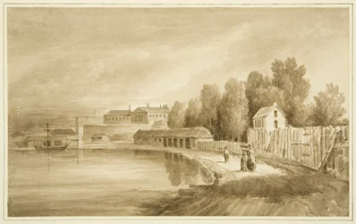 Seilgang und Rückseite des neuen Gefängnisses