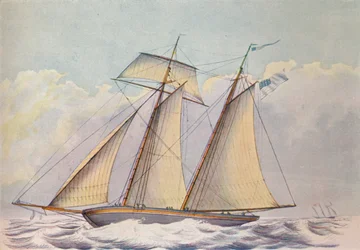 Amerikanischer Topsail-Schoner, 1825