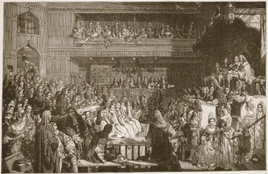 Der Freispruch der sieben Bischöfe, 1688, Illustration aus 