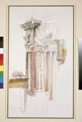 Pilaster an der Fassade von Sant Anastasia, Verona, Juni 1869