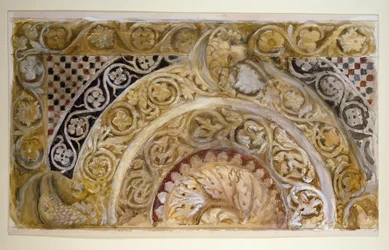 Studie eines Panels am Taufbecken, Pisa