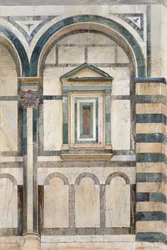Das Baptisterium, Florenz: Studie des oberen Teils des rechten Fachs an der Südwestfassade