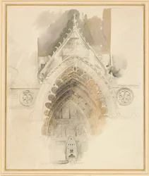 Der nördliche Bogen des Westportals der Kathedrale von Amiens, 17. - 18. Mai oder 23. September 1856