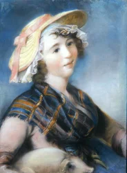 Mädchen mit Schwein