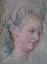 Skizze eines Damenkopfes, um 1791