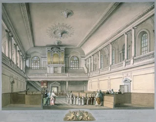 Die Kapelle des Findelhauses nach Westen blickend, 1773