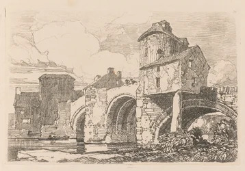 Liber Studiorum: Tafel 26, Monnow Bridge, Monmouthshire