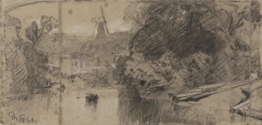Flusslandschaft, wahrscheinlich in der Nähe von Thorpe, Norfolk