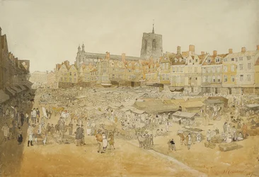 Der Marktplatz, Norwich, aufgenommen von Mr. Cooper, 1807