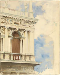 Eine Ecke der Bibliothek in Venedig, 1904-1907