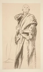 Drapierte stehende Figur